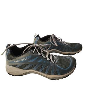 Merrell Siren Edge QForm 2 Hiking Shoes Womens Size 8 Blue Gray Sneakers J599552
